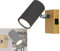 bmf-versand® Wandleuchte Innen Schlafzimmer mit Schalter - Wandlampe Wohnzimmer 1 Flammig Holz Optik Schwarz - Leselampe Wandmontage 1 Spot - Wandstrahler GU10 ohne Stecker