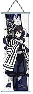 Hanaiette 1 x Anime-Gemälde, Motiv: Dämonentöter, Stoff-Poster, Wandrolle, Klinge des Dämonentöters (Iguro Obanai)