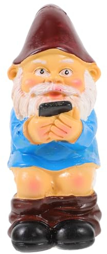 HOOTNEE 1stk Zwerg Ornamente Harz-Zwerge-Ornamente Mini Gnom Zwerg Pinkelnde Gnomenfigur Gartenzwerg Figur Statuen Der Gartenzwerge Willkommen Figur Gartenelfenzwerg Glas Weihnachtselfe