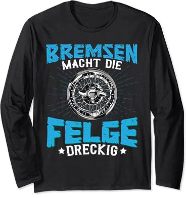 Gokart Go-Kart-Rennfahrer Bremsen macht die Felge dreckig Langarmshirt