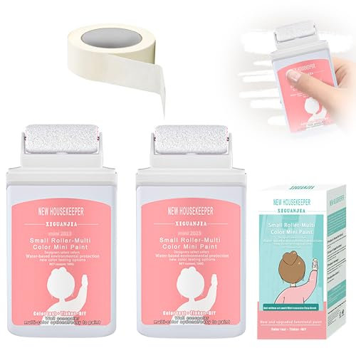 2 StüCk Wandreparatur-RollbüRste mit Wandreparaturpaste Set, Schnelles Trocknen Wand Reparatur mit Roller, für Flecken, Risse, Graffiti, Kratzer Wandreparaturwerkzeug