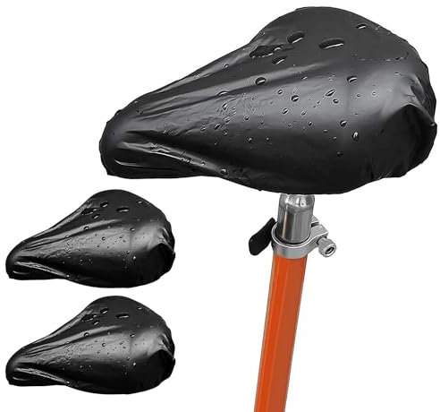 Acooruiteng 2 Stück Sattelschutz Wasserdicht Fahrrad Fahrradsattel Überzug Fahrradsattel Regenschutz Sattelbezug Fahrrad Schwarz PVC Bike Seat Cover für Die Meisten Fahrräder