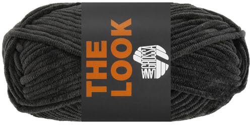 LANA GROSSA The Look | Samtig weiches und stabiles Chenillegarn | Handstrickgarn aus 100% Polyester | 100g Wolle zum Stricken & Häkeln | 120m Garn FB13 FB 13