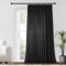 MRTREES brushed cotton panel black curtains 90 inch drop, curtains pencil pleat, pleat topcurtains 90 drop, W90 x L90 1 Panel