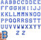 Trimming Shop 52 Pieces Blue Iron on Sew on Letters Patches 2”x1.5” A to Z Letter Alphabet Applique Patches for Clothing Jackets Backpacks Hats DIY Art & Craft Decorative Repair Patches