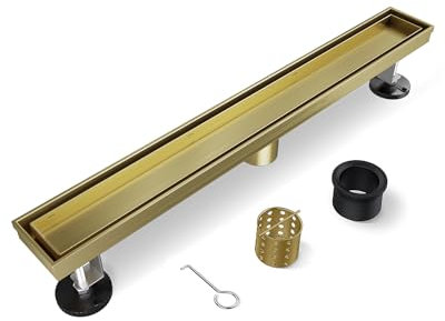 HTOH Caniveau de douche linéaire 71,1 cm (or brossé)