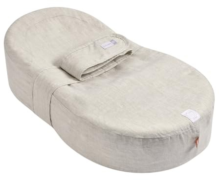 RED CASTLE, Cocoonababy, Babystütze, Ergonomischer Komfort-Kokon für Babys, Wickeln, Enthalten Wiedergefunden, Begrenzt GRO, Erleichtert den Darmtransit, Entwickelt die Motorik, Leinen, Natürlich