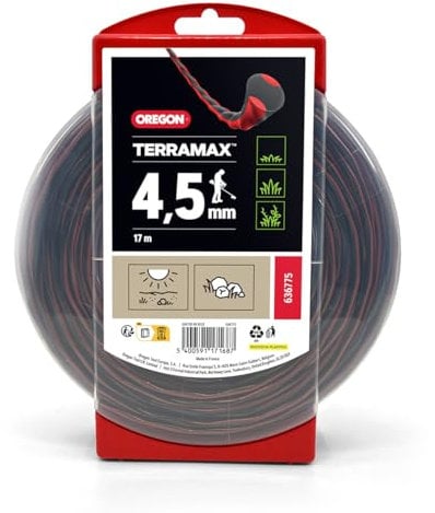 Oregon Fil débroussailleuse Ovale torsade Terramax Rouge/noir ø4,5 mm/17m Oregon 636775
