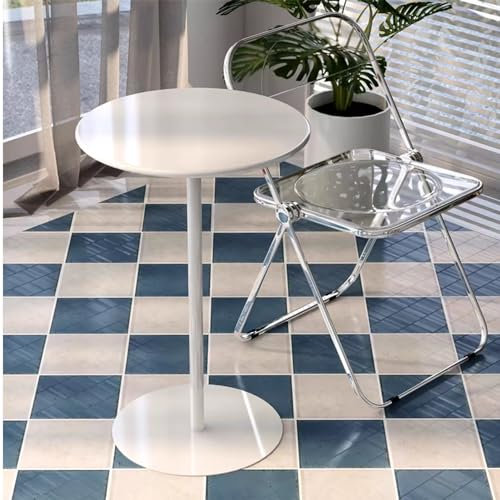Zeitgenössischer runder Bartisch, Cocktailtisch, hoher Bistro-Pub-Tisch mit wasserdichter Tischplatte und stabilem Untergestell, Home-Club-Beistelltische für Essen, Arbeiten, Lernen ( Size : 40x40x62c
