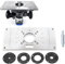 Uadme Router Table Insert Plate, Aluminum Alloy Routers Bench Trimmer Mounting Plate with 4X Router Insert Rings 1x Fixing Screws, Milling Trimming Machine Accessory for Woodworking