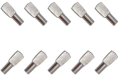 10Pcs Taquet Etagere, chevilles de support d'étagère en forme de cuillère?Support d'Étagère Étagère Broches Cheville Etagere Supports de Plaque en Métal - 5mm*19mm
