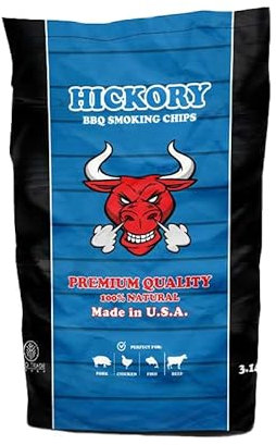 TORO - Chips Hickory para ahumadores y barbacoas, esencia de nuez americana, ideal para carne de res, cerdo, pollo y pescado, cocciones cortas, ahumado decidido, 3,14 litros
