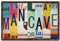 SUPERDANT Man Cave Tin Sign Colorful Text Metal Tin Sign License Plate Wall Plaques Vintage Signs Funny Iron Art Poster for Man Cave Bedroom Living Room Bathroom Cafe Bar Home Retro Decor