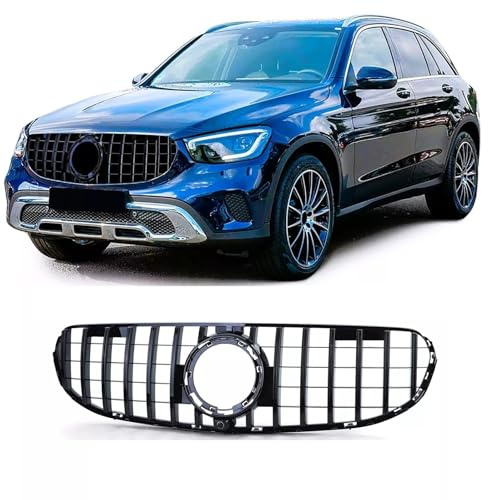 For Auto Perfectionists UK Front Panamericana GT GTR Grill Compatible With Mercedes GLC Class W253 2019-2022 ABS Gloss Black