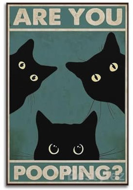 KSAIRHNRHRG Poster mit Aufschrift Are You Pooping, Vintage-Stil, ästhetisches Poster, dekoratives Gemälde für Wohnzimmer, Schlafzimmer, elegantes Poster, 30 x 45 cm, ungerahmter Stil
