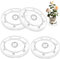 Drehteller Tisch, 4 Stück Drehscheibe 15cm Universal Transparent Drehplatte 360 Grad Drehteller Tablett mit Stahlkugellagern Mehrzweck Tischdrehteller für TV Laptops Monitor Handwerk Pflanzen