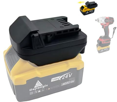 Dajianglx Adapter für DeWalt 18 V 20 V 21 V auf Milwaukee Akku, Batterieadapter für Milwaukee 18 V Lithium-Ionen-Akku-Werkzeuge (nur Adapter)