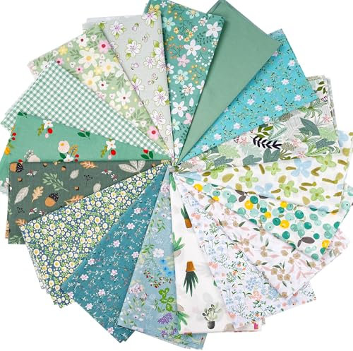 Outbit 70 Stück Patchwork Stoff Paket - 25 cm x 25 cm Baumwolle Stoff, Vorgeschnittene Quilting Stoffe mit Druck, Multicolor Patchwork Materialien für Nähen, Scrapbooking & DIY Handwerk (A)