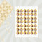 Sweetec Individuell essbarer Druck auf Schokotransferfolien - Choco Sheets personalisiert mit eigenes foto logo text bestellen Logos für Pralinen, bedruckter Schokolade (3cm Rund Ø (42er Pack))