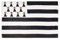 Grand DRAPEAU BRETAGNE EXTÉRIEUR 225x150cm Drapeau Balcon renforcé et 2 oeillets Métalliques Drapeau XL (Bretagne, 225x150cm)