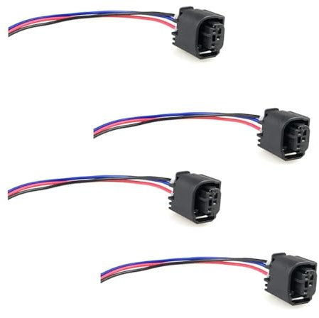 ningqonggongshi Rückfahrsensor Kompatibel mit Opel für Astra G H für Corsa C 968402-1 1J0972483A 1-967642-1 1627680280 PDC-Parksensor-Anschluss 3603110AKZ36A(4pcs Connector)