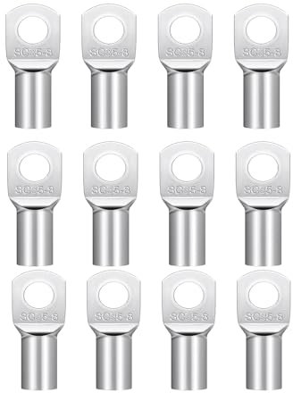 12 Stück Ringkabelschuhe m8 Kabelschuhe set 35mm² kabelschuh aus Kupfer verzinnt für Batteriekabel Kfz Verteilerkästen