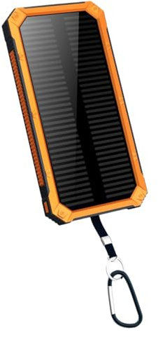 Solar Power Bank, Portable Wireless Charger, 6.34x3.11x0.67 Inches 20000mah Capacity with Flashlight, Fast Charging Device, for Outdoor Travel, Camping and Extremity Use