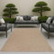 CARPETIA In & Outdoor Teppich für Balkon Terrasse Wohnzimmer mit Jute Optik und feiner Webstruktur robust pflegeleicht beige 240 x 340 cm