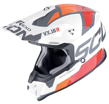 SCORPION VX-16 EVO AIR ANALOG White-Orange XXL