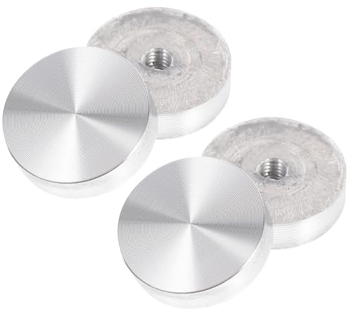 INOOMP Adaptateurs Antidérapants en Aluminium pour Plateau de Table en Verre, 4 Pièces, Disques Ronds pour Tables Basses et Vitrines la Maison Bureau