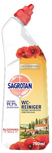 Sagrotan WC-Reiniger Blooming Hills – 2in1 Reinigungsmittel mit Antischmutzfilm für langanhaltende WC-Frische – 1 x 750 ml