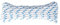 Corda Multiuso matassa diametro 5mm, 10m - Colore Bianco lucido con segnalino Azzurro - Made in Italy - Antica Corderia Marra ®