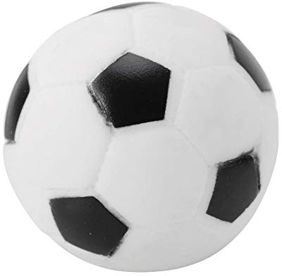 Fdit Football Squeaky Dog Toy, 7cm Rubber Chew Ball with Sound for Puppy Training Play Pet Sound Ball for Biting and Entertainment (Football)