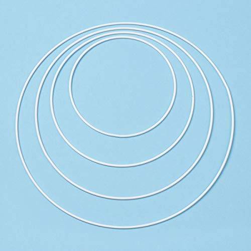Hobbyfun Metall-Ring 20 cm, Weiss Beschichtet