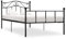 vidaXL Bettgestell Bett Metallbett Schlafzimmerbett Einzelbett Bettrahmen Schlafzimmermöbel Ehebett Lattenrost Schwarz Metall 90x200cm