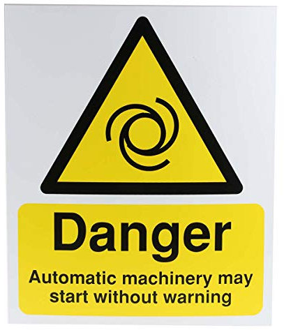 RS PRO Gefahren-Warnschild, PP 'Automatische Maschinen', 300 mm x 250mm