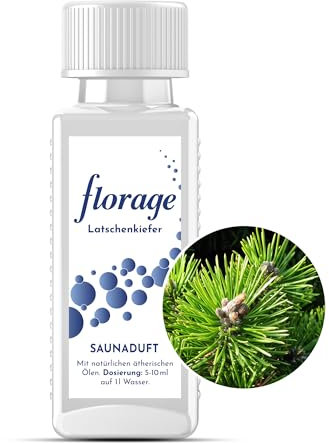 Florage 100ml Saunaaufguss Saunaduft Konzentrat Duftöl - LATSCHENKIEFER - auch für Kräuterbäder, Aromaschalen und Thermarien…
