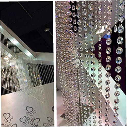 Zonster Acrylic Crystal Bead Curtain Decorative Panel for Doors Windows Room Separation Indoors Outdoors Use