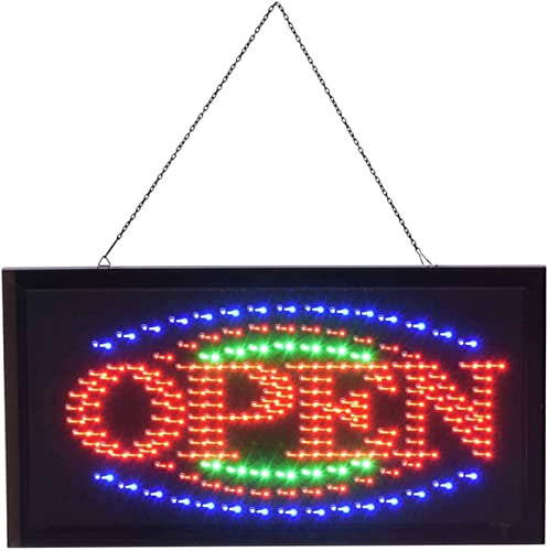 LED Display Schild Leuchtschild OPEN, Werbeschild Leuchtreklame Leuchtschild