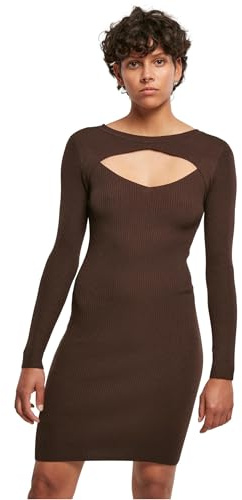 Urban Classics Damen Kleid Ladies Cut Out Dress, langarm Kleid für Frauen in verschiedenen Farben, Größen XS - 5XL