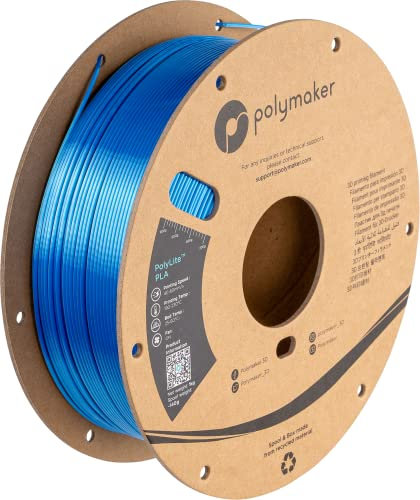 Polymaker PolyLite Silk PLA Dual Color - 1,75mm - 1kg - Beluga Silver-Blue