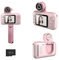 EMEBAY 2.4 Inch Digital Camera with Tripod Stand for Children, Mini Camera Selfie Rechargeable Camcorder 32G SD HD Video Card 1080P Gift Toy Girls Boys