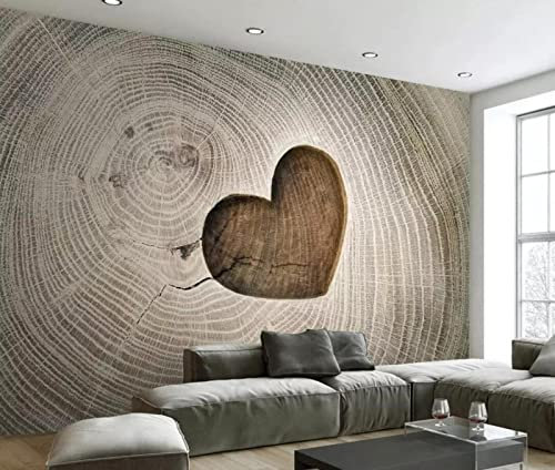 Papier Peint Panoramique Forme De Coeur Papier Peint 3D Personnalisés Intissé Décoration Murale 200x140cm