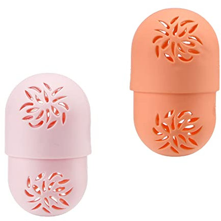 2 Stück Make-up Schwamm Reise Fall Silikon Make-up Schwamm Halter Blender Halter Schönheit Make-up Schwamm Schutz Make-up Schwamm Blender für Reisen