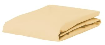 ESSENZA Spannbettlaken Minte Yellow Straw, 90x200 cm - 100% Baumwollsatin 300TC - Uni