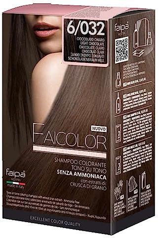 Faipa Faicolor Champú Tinte Tono sobre Tono Sin Amoníaco 6032 Chocolate Claro