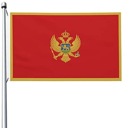 Flagge von Montenegro, 90 x 150 cm, Polyester – langlebige dekorative Flaggen für den Außenbereich