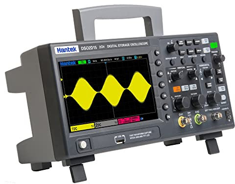 QDTimes Oscilloscope Hantek DSO2D15 DSO2C10 Oscilloscope 2 Channels 150MHZ Digital Oscilloscope DSO2D10 DSO2C15 25MHz Signal Generator(DSO2C15)