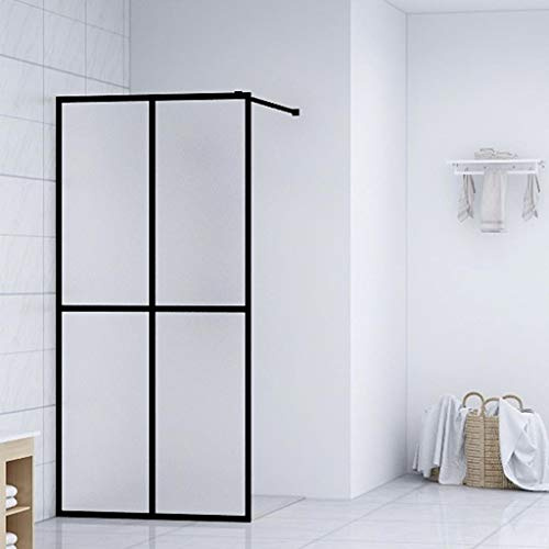 Homgoday Paroi de douche en verre trempé dépoli 140x195 cm