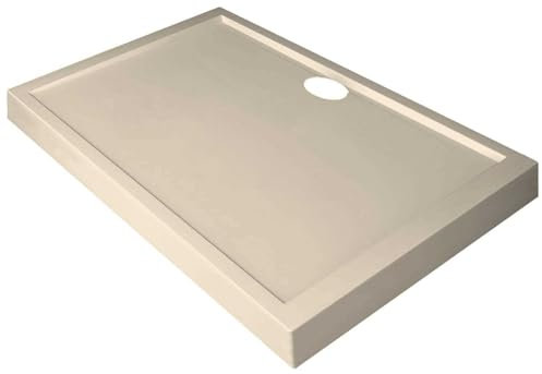 Novellini Olympic Duschwanne, hoch, Größe 100 x 80 cm, Höhe 11,5 cm, Farbe Beige, rechteckige Form, Installation für Boden, glatte Oberfläche, Material: Acryl